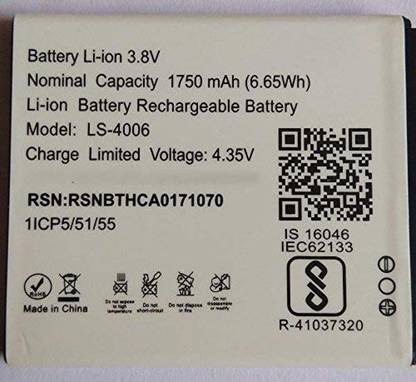 MS Enterprises Mobile Battery For  LYF Lyf Flame 7 LS-4006