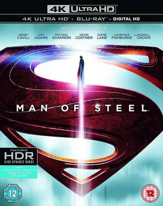 Superman: Man of Steel (4K UHD + Blu-ray + Digital HD) (2-Disc Set) (Region Free + Slipcase Packaging + Fully Packaged Import)