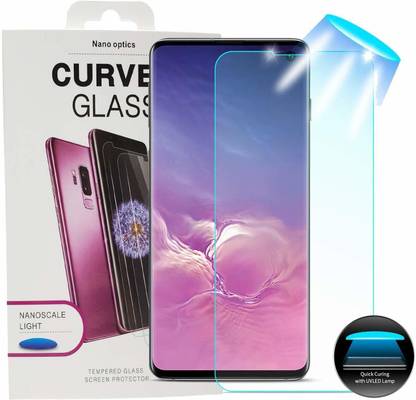 Auxom Tempered Glass Guard for Samsung Galaxy S10 Curved UV tempered glass Screen Protector