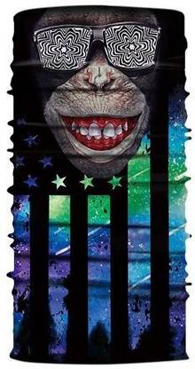 KK CRAFT Cycling Bandana 3D Gorilla Print Face Mask Bicycle Magic Headband Scarf Head Support