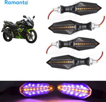 Ramanta Front, Rear LED Indicator Light for Universal For Bike Universal For Bike
