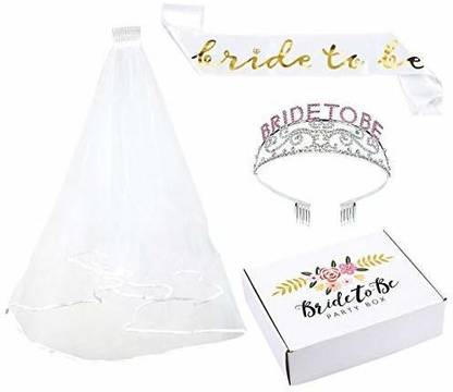 Blue Panda Set Of 3 Bachelorette Party Supplies Kit - Bride-To-Be Sash