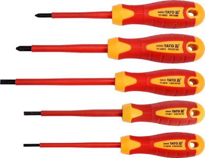 YATO YT-2827 Insulated VDE Certified Screwdriver with insulation up to 1000 V Standard Screwdriver Set