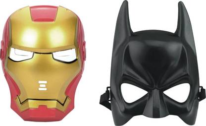 VK MART Ironman And Batman Shape Design Face Mask For Party Party Mask