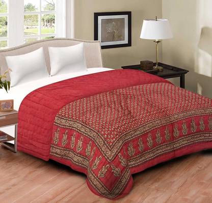 Indcrown Self Design Single Quilt for  Mild Winter