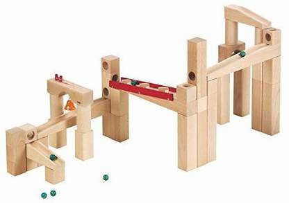 HABA Ball Track Large Basic Set - 42 Piece Wooden Marble Run