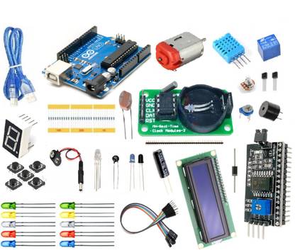 OLatus Arduino Uno Kit with Temperature DHT11, RTC DS1302 and 1602 LCD Module Educational Electronic Hobby Kit