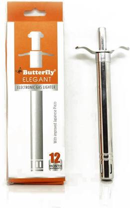 Butterfly Elegant Stainless Steel Gas Lighter