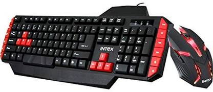 Intex Combo 320 Wired USB Standard Desktop Keyboard Compatible with Desktop, Laptop, Mac