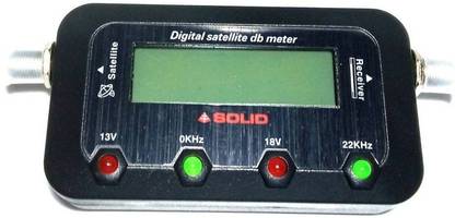 Solid SF-252 Digital Satellite dB Meter Digital Satellite dB Meter Dish Antenna Gain Measuring Instrument Satellite Finder with LCD Screen Suitable for All DTH Dish TVs Non-magnetic Electronic Level