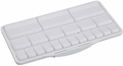 ANMOL ART & FRAMES Acrylic 21 Paint Wells Palettes  with Lid
