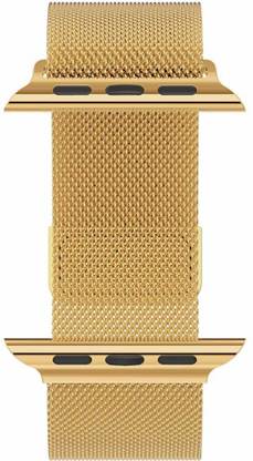 TINGTONG Stainless Steel Milanese Strap Band with Magnetic Closure for iWatch 38mm/40mm, Compatible with Watch Series 1/2/3/4/5 T_38/40mm_Gold(Chain) Smart Watch Strap