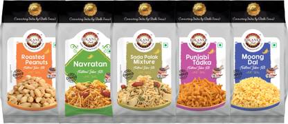 Bikaner Fresh Pack of 5 Sada Palak, Punjabi tadka, Navratan, Moong Dal,