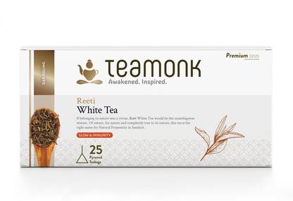 Teamonk Reeti Organic Darjeeling White Tea - Promotes Glowing Skin White Tea Bags Box