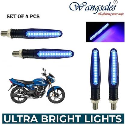 Wangsales Front, Rear, Side LED Indicator Light for Universal For Bike Universal For Bike