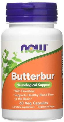 Now Foods Butterbur with Feverfew - 60 Vegetarian Capsules