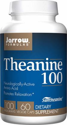 Jarrow Formulas Theanine 100, 100 mg, 60 Veggie Capsules