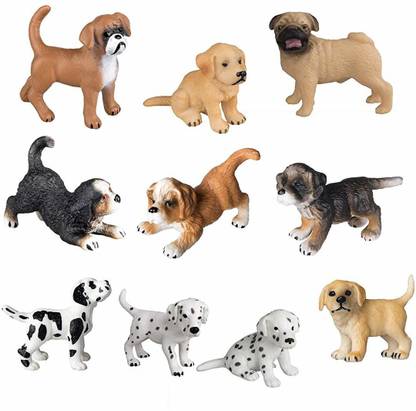 TOYMANY Dog Figurines Toy Set