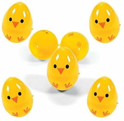 FUN EXPRESS Set Of 72 Chicks Plastic Easter Eggs Assorted Colors