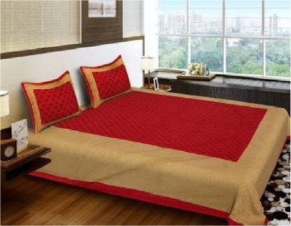shree sd creation 170 TC Cotton Double Printed Flat Bedsheet