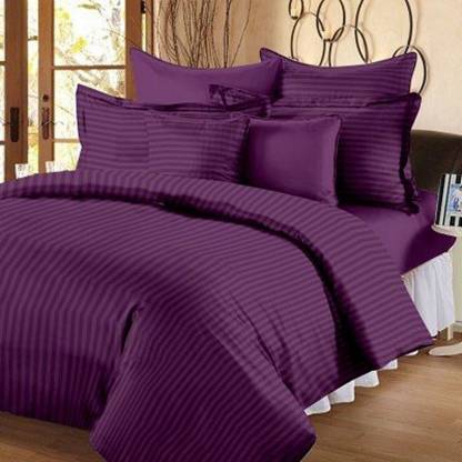 DORISTYLE Polycotton King Flat 180 TC Striped Bedsheet
