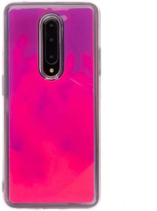 Mobikcity Back Cover for Mobikcity OnePlus 7/7 Pro Neon Sand Glow in The Dark Liquid Glitter Back Case (Red)