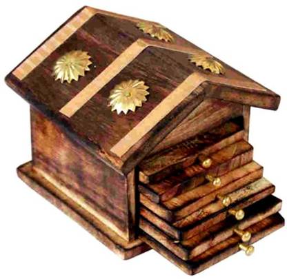 NABIL CREATION Square Reversible Wood Coaster