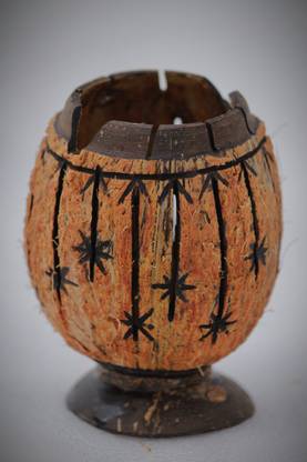 KAVIN ART GALLERY 1 Compartments COCONUT SHELL PEN STAND