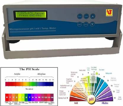 Lab Junction LJ-1013 uP pH/mV/Temp. Meter for pH Analysis Suitable for Lab. Digital Conductivity Meter