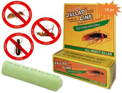 JALLAD LINE Strong Pest Control Chalk for Cockroach Termites Ants (Green) (Set of 18)