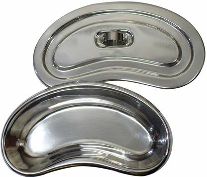 MEDSOR IMPEX Kidney Tray with Lid Stainless Steel Dishes (6 Inch) Reusable Kidney Dish
