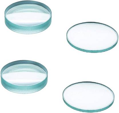 ERHIndia 4 Pcs 50 mm Convex and Concave Lens for Telescope Science Projects