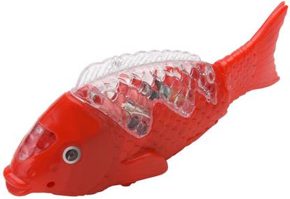 JohnMacc Electric Fish Toy Funny Ground Walking & Music Sound Battery Operated