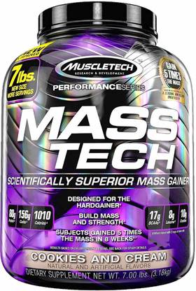 Muscletech Mass Tech (Cookies & Cream) Weight Gainers/Mass Gainers