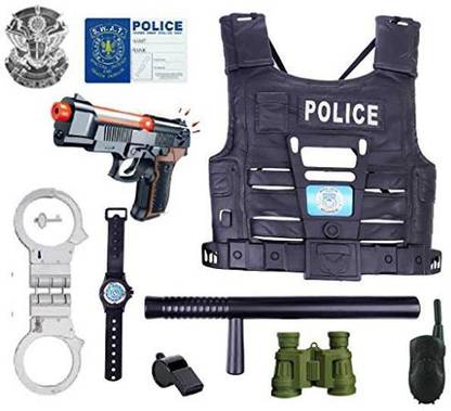 IndusBay Police Toy Gun ATS Team Complete Role Play Set 10 Piece Armor Sets