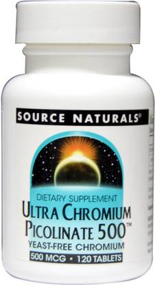 Source Naturals Ultra Chromium Picolinate 500, 500 mcg, 120 Tablets
