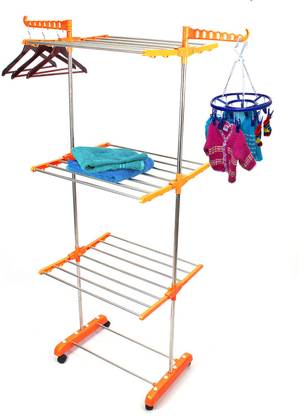टनक MADE IN INDIA LIFETIME USE WARRANTY FLOOR MOUNTED CLOTHES DRYER RAC स्टील फ्लोर क्लॉथ ड्रायर स्टैंड