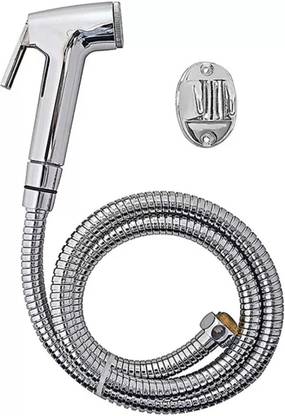love india Jet Spray Anox 1 Meter Ss Shower Tube & Wall Hook Faucet Set
