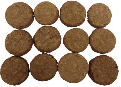 Diksha 8 Pcs Pure Cow Dung Cakes (Gobar Upla)