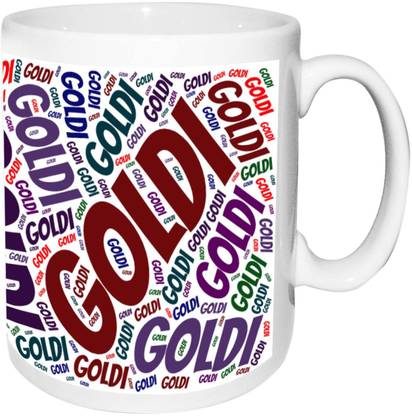 alwaysgift Goldi Name white Birthday & Anniversary Gift Ceramic Coffee Mug