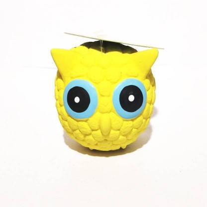 PSK PET MART Latex Cute Squeaky Rubber Owl Shape Toy Rubber Plush Toy, Squeaky Toy, Chew Toy For Dog
