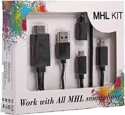 Buy Genuine MHL Cable 2 m 5 Pin & 11 Pin Micro USB MHL To HDMI HDTV Adapter Kit
