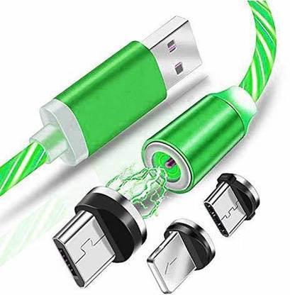 Exquisite Power Sharing Cable 1 m VeilSide Magnetic USB Charging Cable,Multi 3-in-1 Cable Charger with LED Indicator Light for Android, All Type C Mobiles and iOS Mobiles Fast Charging Cable 1 m Power Sharing Cable