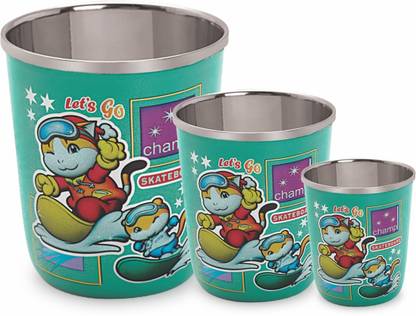 Mazda (Pack of 3) ZAM ZAM GLASS CARTOON SMALL Glass Set Water/Juice Glass