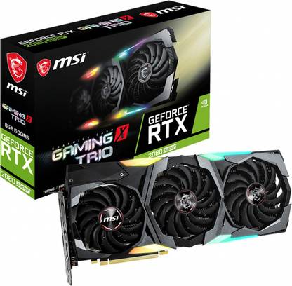 MSI GeForce RTX 2080 SUPER GAMING X TRIO GDDR6 8 GB NVIDIA Chipset 256 bit 1815 MHz Graphics Card