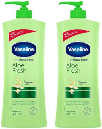 Vaseline Intensive Care Aloe Fresh Body Lotion, 400 ml X 2 pack