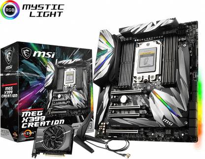 MSI MEG X399 CREATION EATX Gaming TR4Socket EATX AMD X399 Chipset DDR4 Motherboard for Desktop