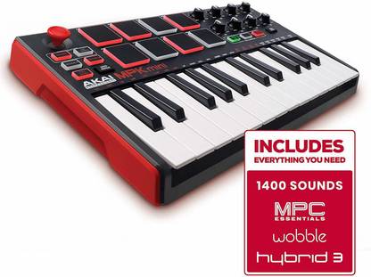 AKAI Professional MPK Mini MKII | 25-Key Portable 25-Key Portable USB Midi Digital Portable Keyboard