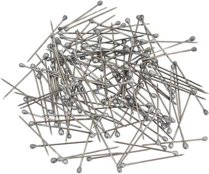 Embroiderymaterial Silver Ball Head, Brass  Pins