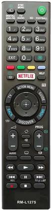 LipiWorld RM-L1275 Remote Control (RMT-TX100D RMT-TX101D RMT-TX100E RMT-TX101E RMT-T Compatible for Sony Smart TV LED TV Function with 3D Football SONY Remote Controller